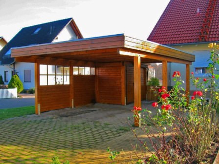 Carport aus Leimholz